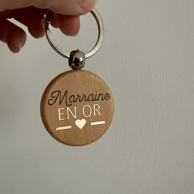 Porte clé en bois personnalisé 